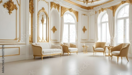 Photo interior modern design room 3d illustration