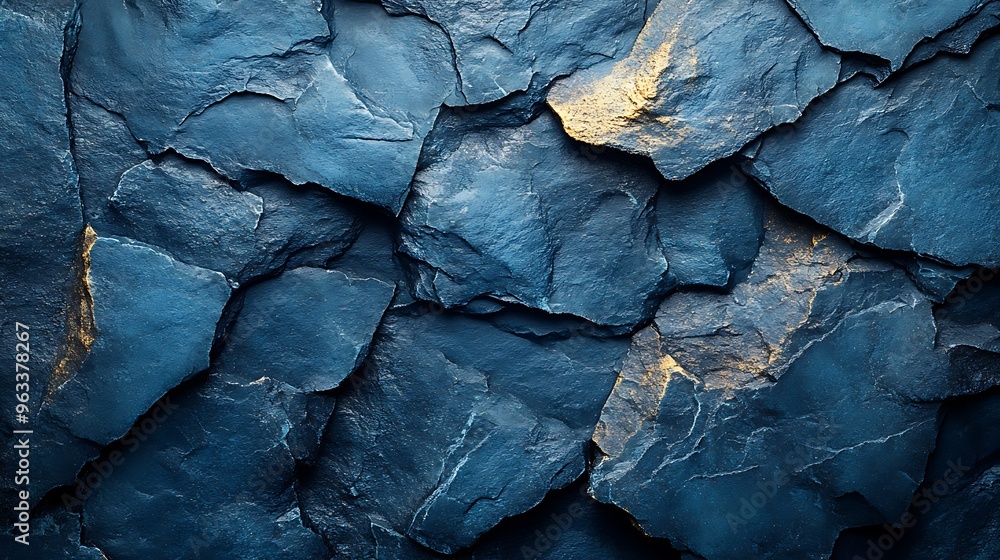 A close-up of a dark blue stone wall texture with rough, uneven surfaces and subtle highlights. A close-up of a dark blue stone wall texture with rough, uneven surfaces and subtle highlights.