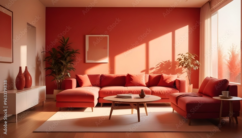 Photo interior modern design room 3d illustration Photo interior modern design room 3d illustration