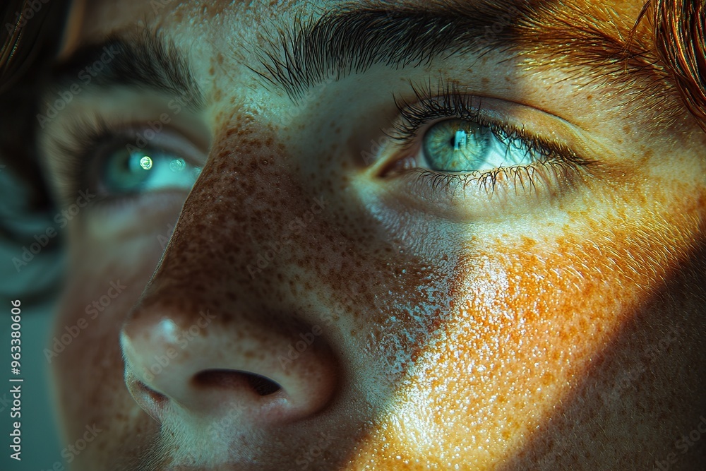 A close up of a persons face with a gentle contemplative expression capturing moments of deep thought A close up of a persons face with a gentle contemplative expression capturing moments of deep thought