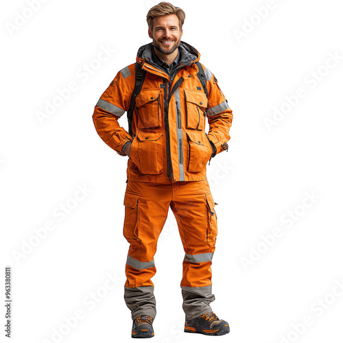 Geotechnical Engineer Man isolated on a transparent background png file no background - handsome png file