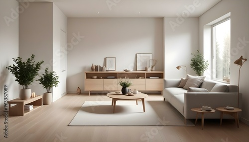 Photo interior modern design room 3d illustration