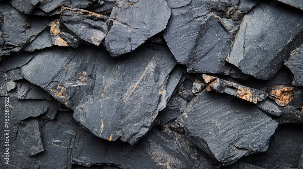 Rough black stone with visible grain and texture, creating a natural, organic feel Rough black stone with visible grain and texture, creating a natural, organic feel