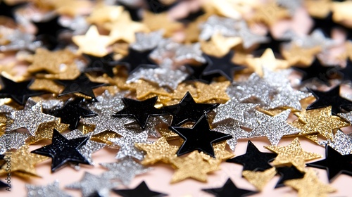 Celebrating Moments of Joy with Sparkling Stars and Shimmering Gold