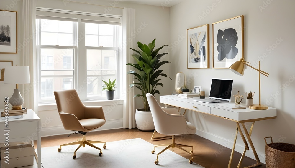 Fototapeta premium Photo interior modern design room 3d illustration