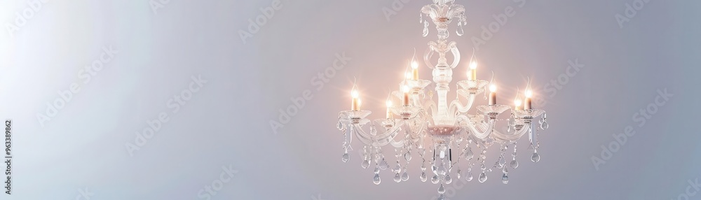 Elegant chandelier, white background, home lighting Elegant chandelier, white background, home lighting