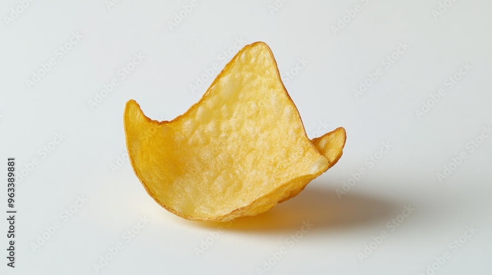 Single, Crispy, Golden Potato Chip with Uneven Edges Single, Crispy, Golden Potato Chip with Uneven Edges