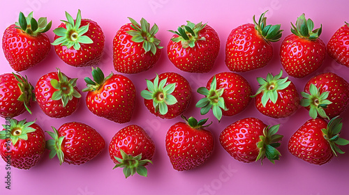 En macro, une fraise mûre et juteuse repose sur une feuille verte. Ce dessert d'été, organique et naturel, offre une fraîcheur délicieuse et saine, parfaite pour un régime. photo