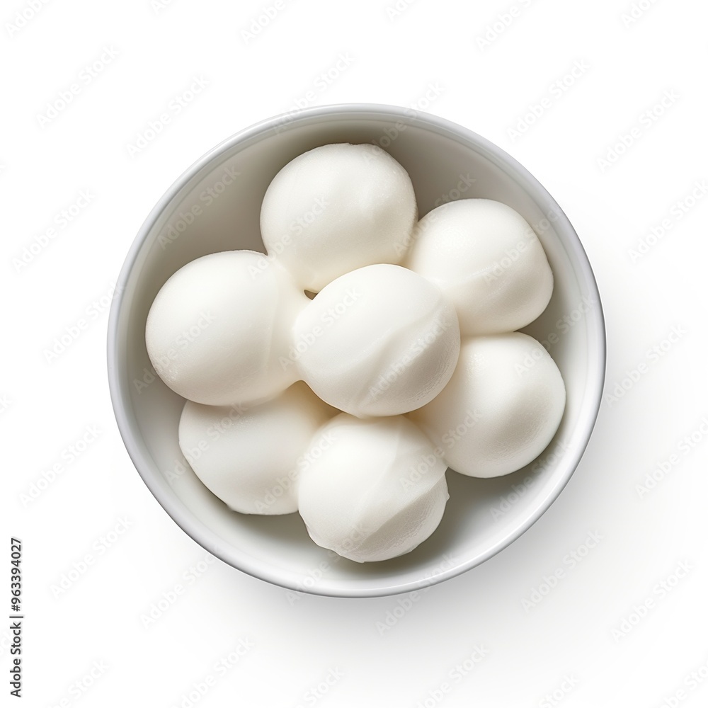 Roshogolla in a white bowl isolated on a white background Roshogolla in a white bowl isolated on a white background