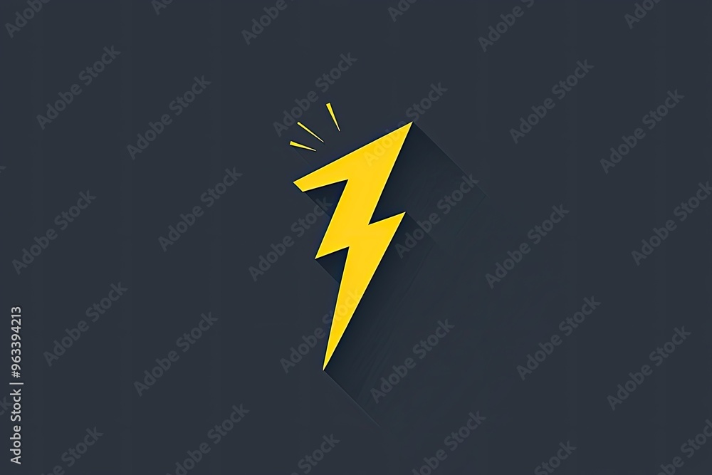 A Bold Statement: A Yellow Lightning Bolt Against a Dark Background A Bold Statement: A Yellow Lightning Bolt Against a Dark Background