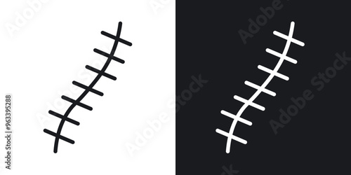Scar icon in filled and stroke
