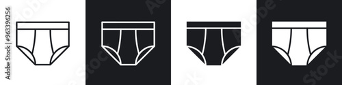 Underpants icon in filled and stroke