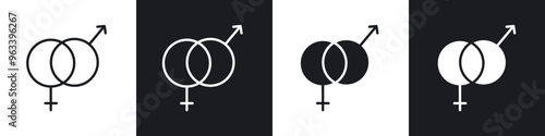 Unisex icon in filled and stroke