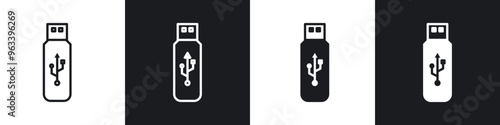 USB icon in filled and stroke