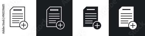 Add document icon in thin outlined.