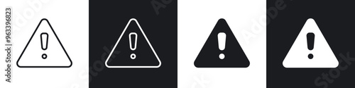 Attention icon in filled and stroke
