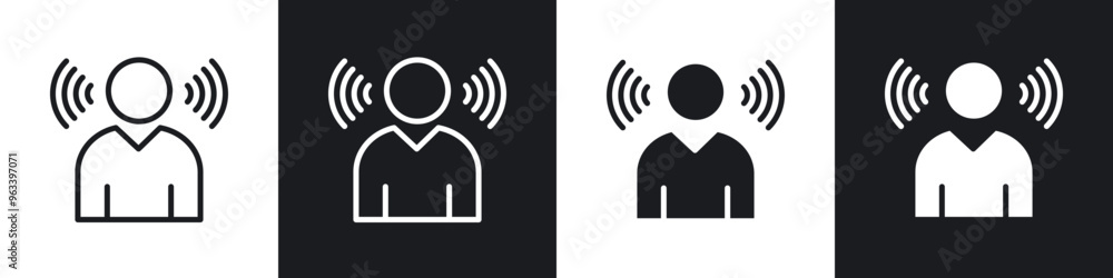 Brand awareness icon in filled and stroke