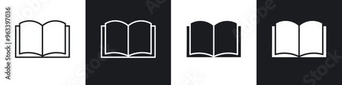 Book icon in filled and stroke