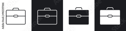 Briefcase icon in filled and stroke