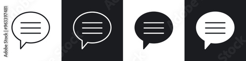 Comment icon in filled and stroke