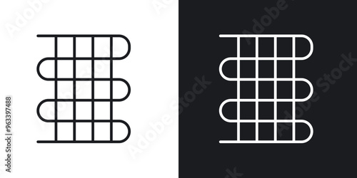 Condenser coil icon in filled and stroke