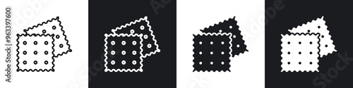 Crackers icon in filled and stroke