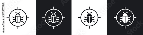 Debug icon in thin outlined.