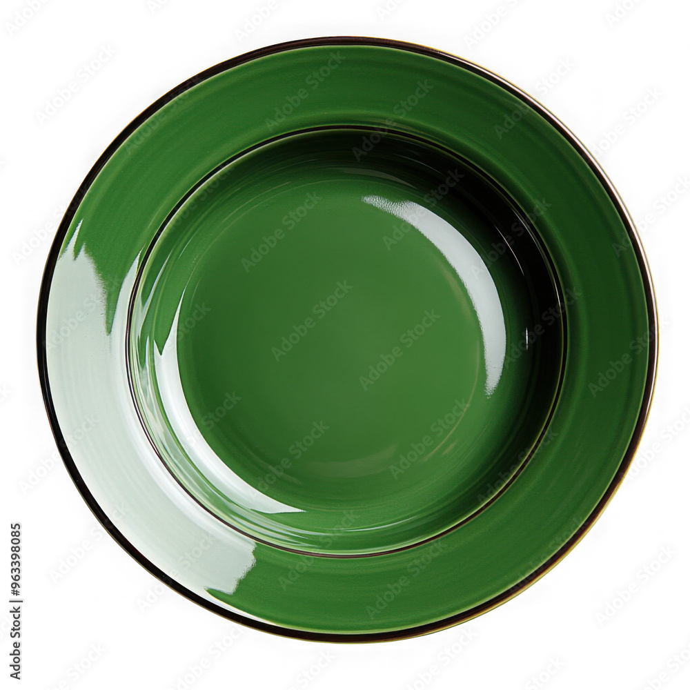 Green plate isolated on a transparent background png file no background_2 png file