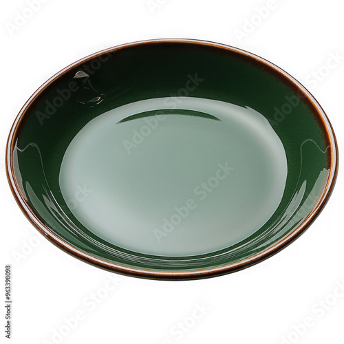 Obraz na płótnie Green plate isolated on a transparent background png file no background_3 png file w salonie