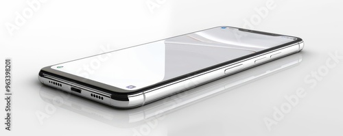 Wallpaper Mural Modern smartphone with blank screen, white background, digital technology Torontodigital.ca