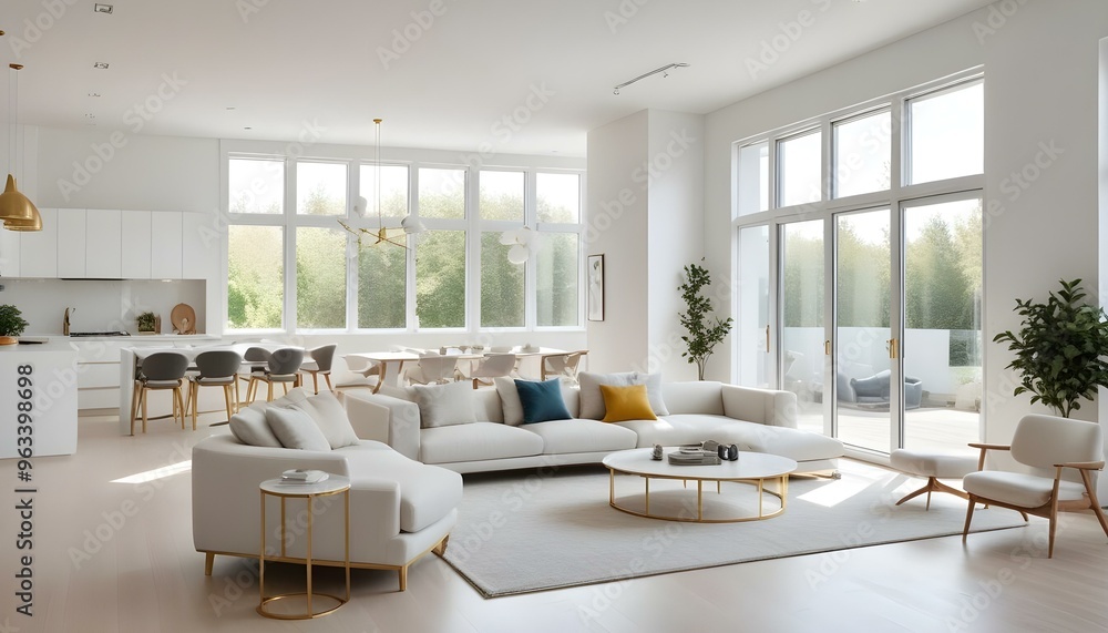 Photo interior modern design room 3d illustration Photo interior modern design room 3d illustration