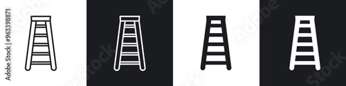 Ladder icon in filled and stroke