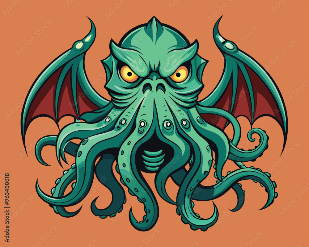 monster octopus vector illustration monster octopus vector illustration