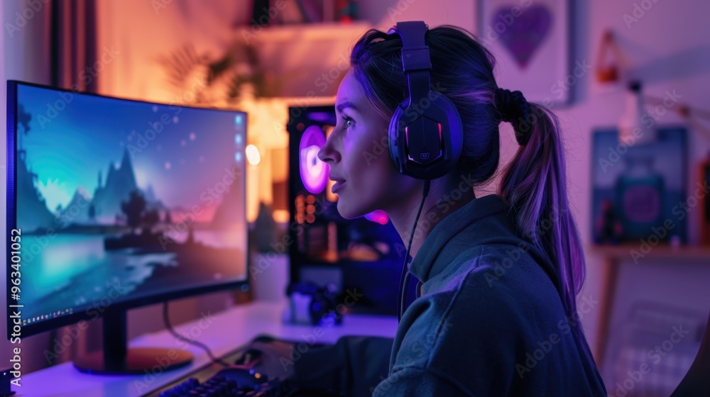The Gamer with Headset The Gamer with Headset