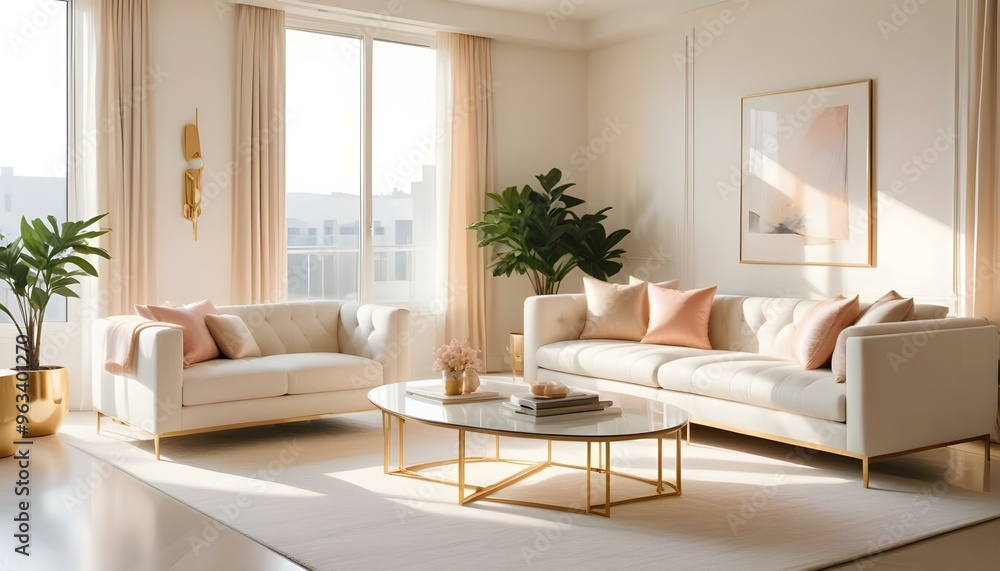 Fototapeta premium Photo interior modern design room 3d illustration