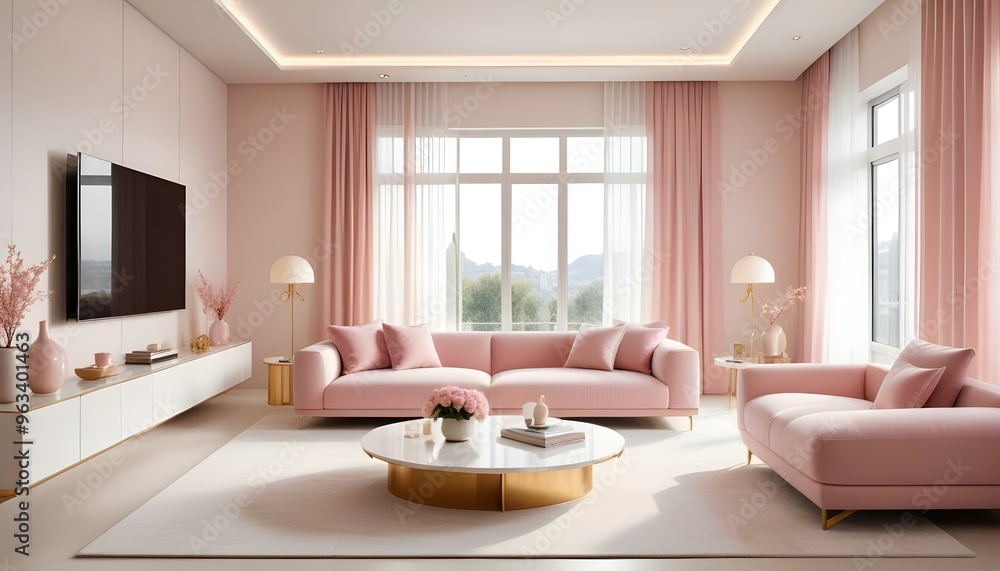 Photo interior modern design room 3d illustration Photo interior modern design room 3d illustration