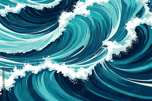 Dynamic Ocean Waves with Foamy Crests