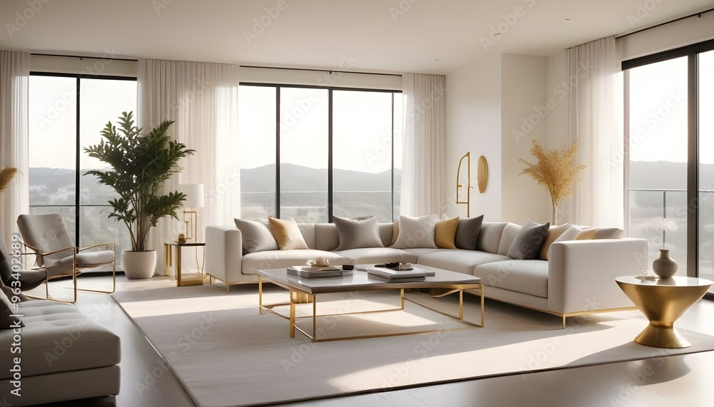 Photo interior modern design room 3d illustration Photo interior modern design room 3d illustration
