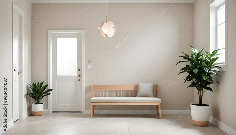 Photo interior modern design room 3d illustration Photo interior modern design room 3d illustration