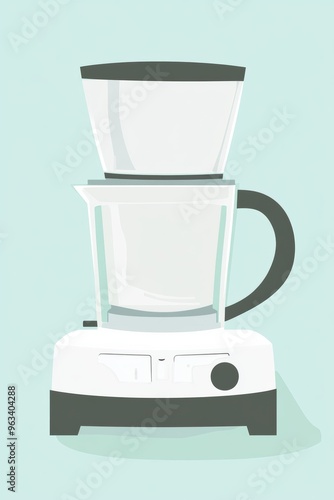 Stylish Blender and Coffee Maker Illustration