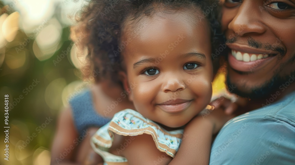 Fototapeta premium Couple outdoors with their young children. Siblings enjoying quality time with their parents during the weekend. Young kids connecting with their mom and dad