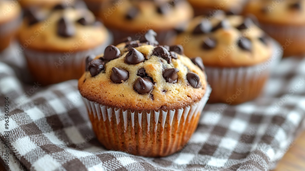 Baked muffins ready to serve