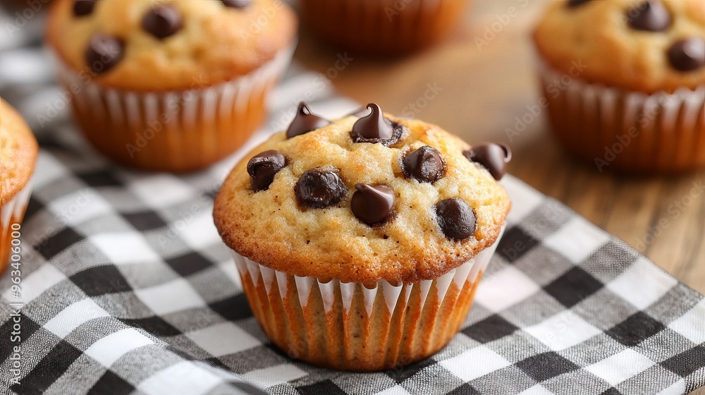Baked muffins ready to serve Baked muffins ready to serve