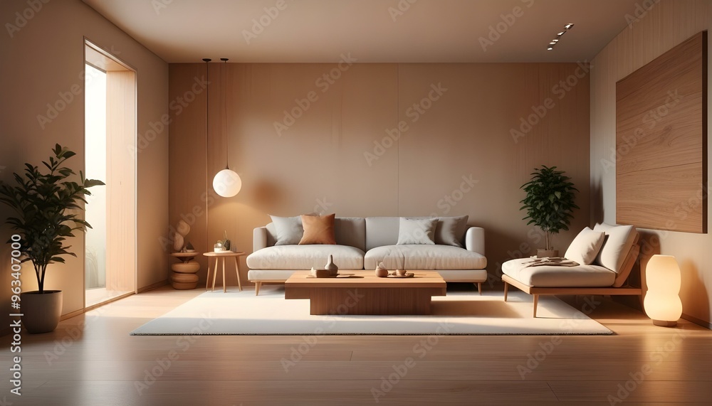 Photo interior modern design room 3d illustration Photo interior modern design room 3d illustration