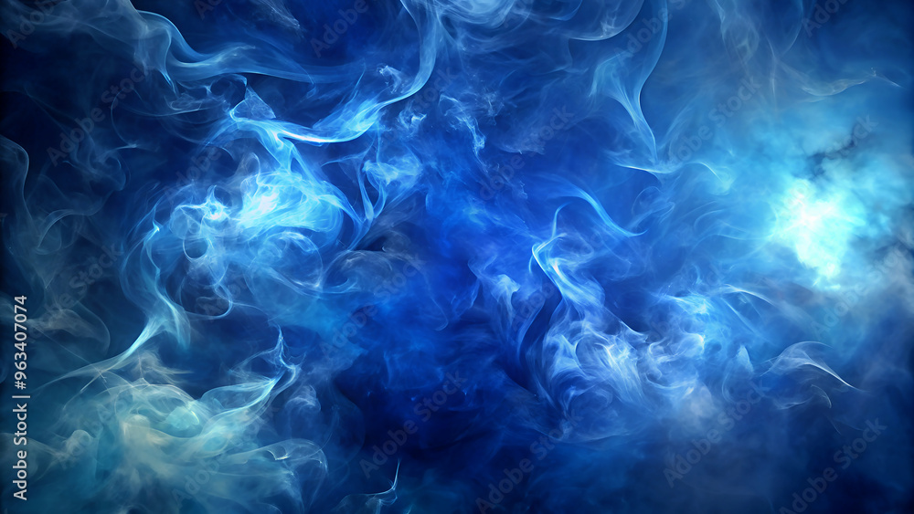 Blue smoke on dark background Blue smoke on dark background