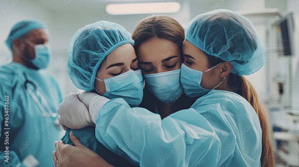 Patients Express Gratitude With Hugs for Medical Staff After Recovery in Hospital Setting