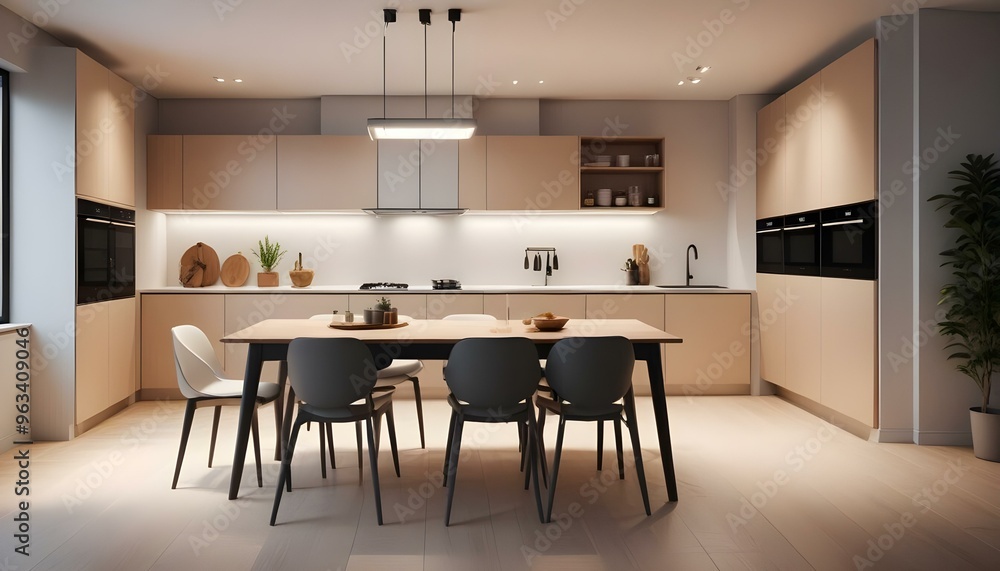 Fototapeta premium Photo interior modern design room 3d illustration