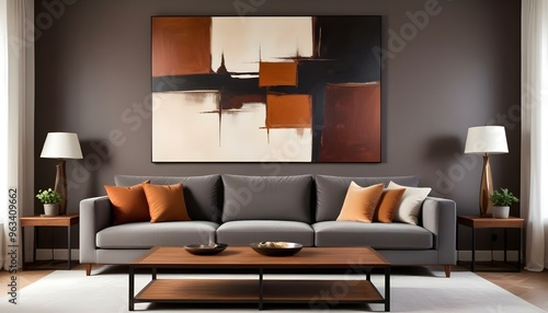 Photo interior modern design room 3d illustration