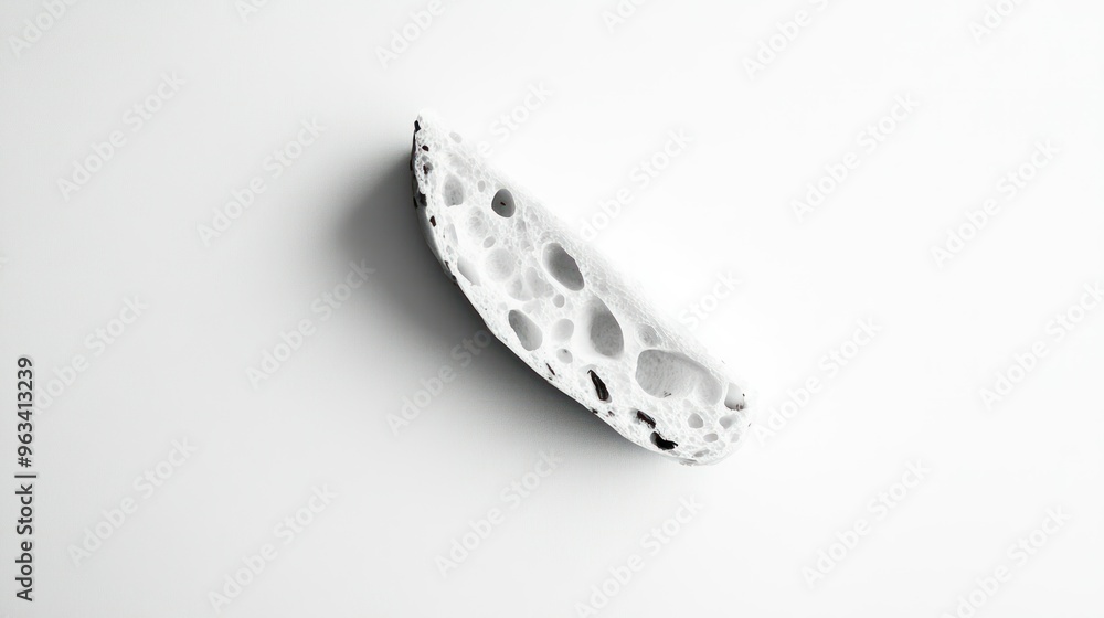 A Slice of White Bread with Dark Spots A Slice of White Bread with Dark Spots