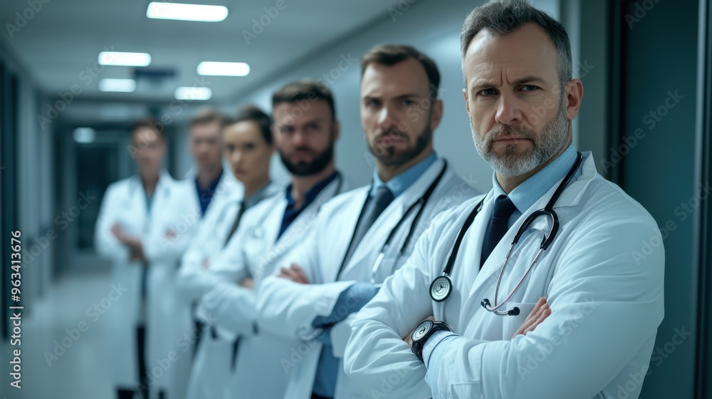 The Doctors in Hospital Corridor